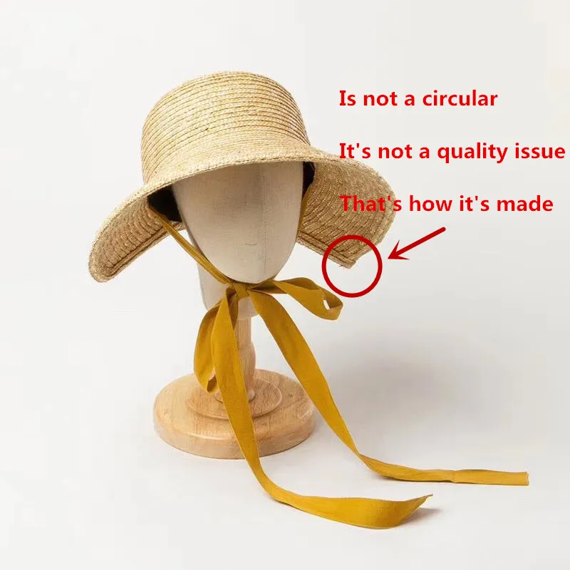 04-HH6024 Parent child style handmade straw Lolita Rural style British holiday kids sun cap children girl leisure hat