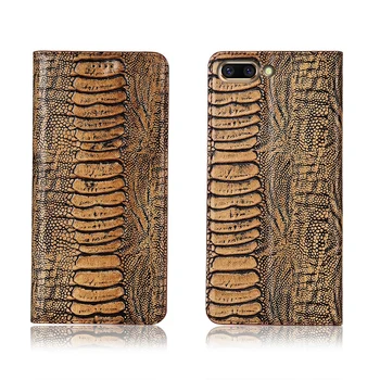 

Ostrich foot pattern genuine leahther phone bag for OPPO R11 Plus magnetic phone case for OPPO R11 flip cover funda leather case