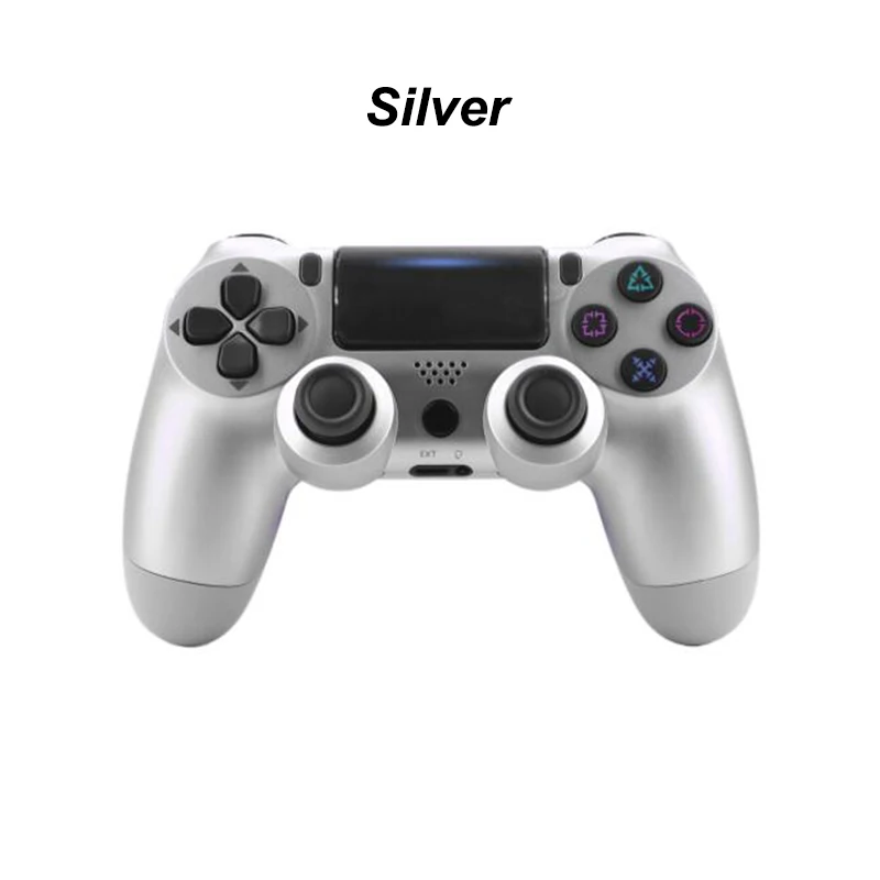 Silver Беспроводной Bluetooth Gampad для PS4 беспроводной игровой джойстик контроллер для playstation 4 Dualshock 4 консоль Прямая - Цвет: Silver
