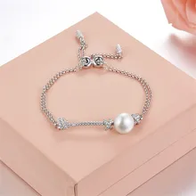 Модный бренд Monaco, жемчужный браслет с узлом, роскошный однотонный браслет из стерлингового серебра 925 пробы, цепочка для рук, регулируемый браслет макрама