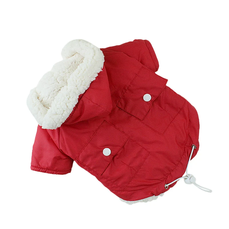 Зимняя одежда для собак, пальто для собак, зимняя утепленная куртка, пуховое пальто для щенков, Рождественский зимний комбинезон, одежда для чихуахуа - Цвет: Red