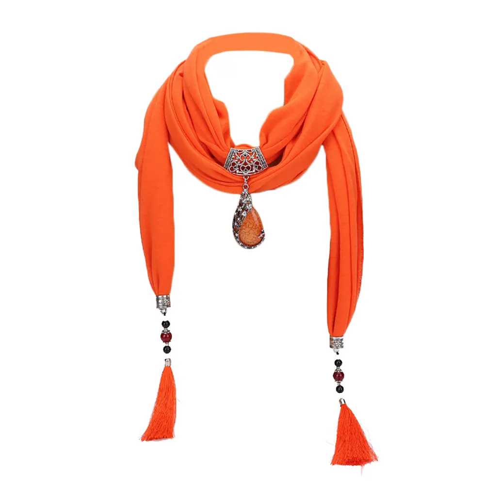 Multicolor Весенне-зимние шарфы, ожерелье, подвеска, мульти-стиль, Ювелирный шарф, Женские аксессуары, шейный платок, высокое качество, шали, хиджаб, шарфы - Цвет: Multicolor