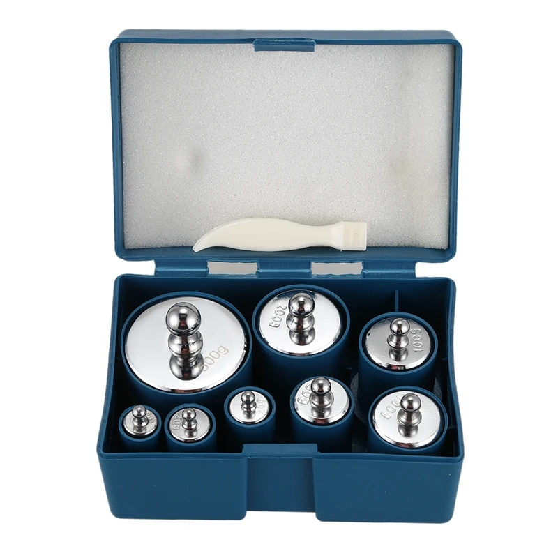 

Promotion! 8Pcs 1000G Chrome Weight Set Calibrated Electronic Balance Palm Correction M2 Standard Weight