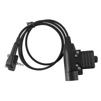 

Portable Tactics Headphone Connector U94 for VX-231 VX150 VX-160 Interphone Black Handheld Speaker Microphone Mic PTT