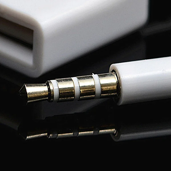 Новый автомобильный 3 5 мм штекер AUX аудио разъем USB Женский конвертер кабель MP3