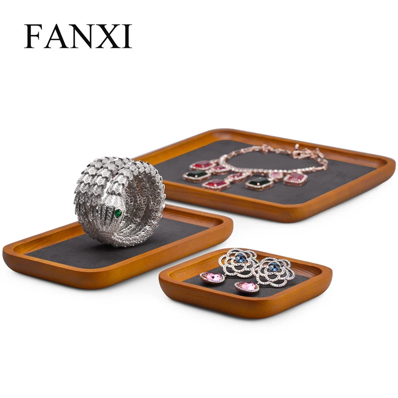 Поднос для ювелирных изделий Oirlv поднос браслетов и колец из твердой древесины