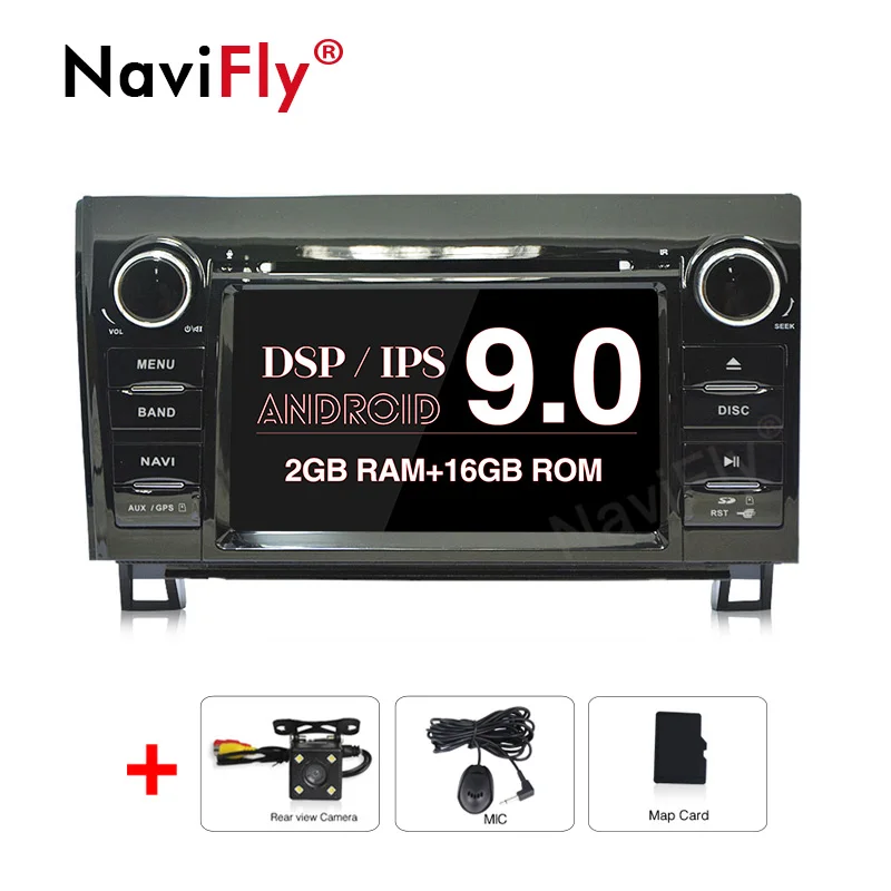 NaviFly ips DSP 4 Гб+ 64 ГБ Android 9,0 автомобильный dvd-радиоплеер для Toyota Tundra 2007-2013 Sequoia 2008- авто gps навигация wifi - Цвет: 2GB-16GB-CAM