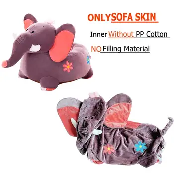 

Cartoon Elephant Shaped Infant Chair Covers Non-fading Skin-friendly Fabric Chair Case Washable Learn Seat Case without Filler