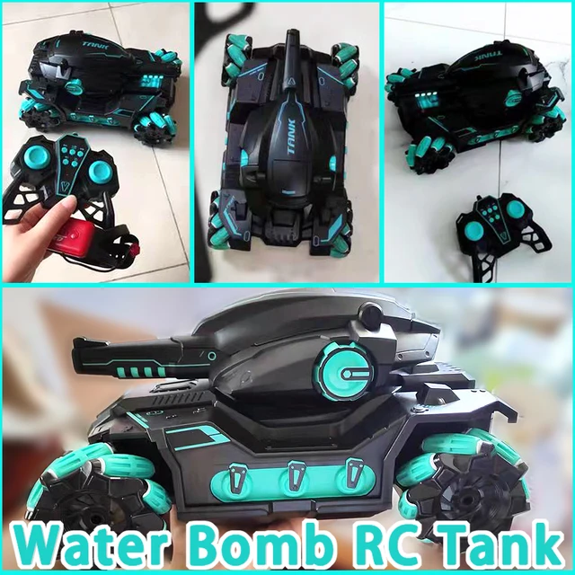 Water Bomb RC Tank W/ Light & Music Shoots Toys For Boys 2.4 G Tracked Vehicle Remote Control War Tanks Tanques De Radiocontrol 1