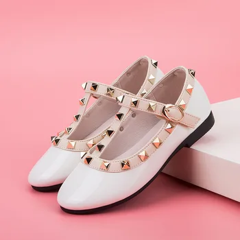 

Fashion Rivet Little Girl Dress School Shoe Princess Children Wedding Leather Shoes Kids Party Shoes 4 5 6 7 8 9 10 11 12 Years