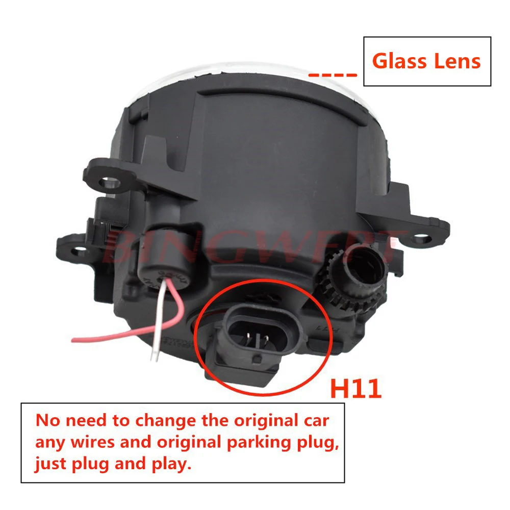 Kopen 2 STUKS Auto Accessoires LED Lamp Mistlamp Angel Eye wit geel Voor Mitsubishi Pajero Sport Montero Sport Nativa Prajero Dakar