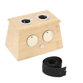 

2 holes Moxa in bamboo Moxa Moxibustion box Moxibustion tool with Moxa roller support