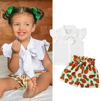 

Summer Newborn Baby Girl Blouse Tops +Shorts Pants 2PCS Outfits Clothes Set