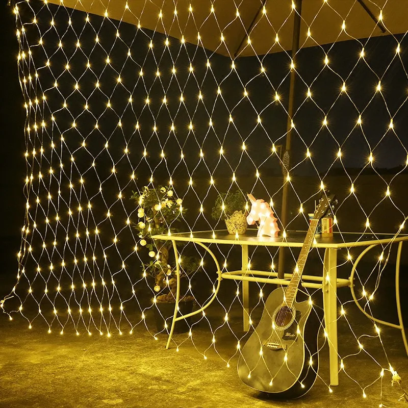 AC220V 110V Led Flexible Net String Light Wedding Xmas Garland Decor Colorful Lighting 6M X 4M High Brightness Led EU US UK Plug