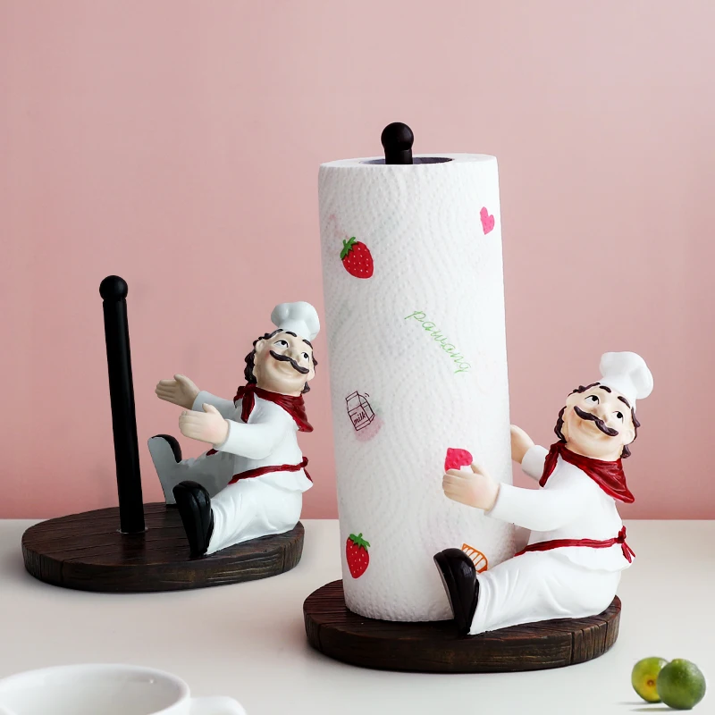 Resin Chef Double-Layer Paper Towel Holder Figurines, Layer Paper Towel  Holder Resin Crafts Display,Resin Chef Double Layer Paper Towel Holder Home  Cake Shop Restaurant Crafts Decoration Ornament - Yahoo Shopping