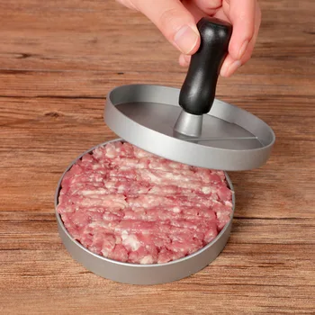 

Round Shape Hamburger Press Aluminum Alloy + ABS Hamburger Meat Beef Grill Burger Press Patty Maker Mold Kitchen Meat Tools