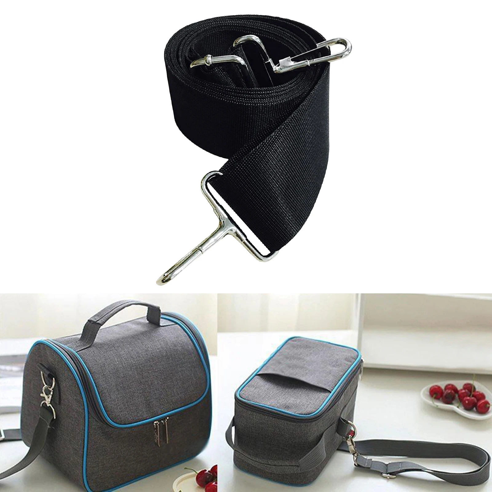 Universal Briefcase Nylon Laptop Shoulder Strap 150cm Adjustable Replacement Buckle Closure