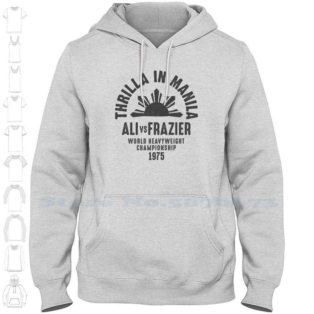 

Thrilla In Manila 1975 Hoodies Sweatshirt For Men Women Thrilla In Manila Boxing Fight Athletic Ali Frazier Heavyweight 70s