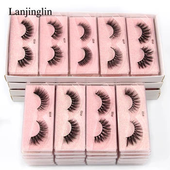 10/20/50/100 Pairs 3D Mink Lashes Natural Eyelashes Dramatic False Eyelashes Faux Cils Makeup Wholesale Fake Eyelash Extension
