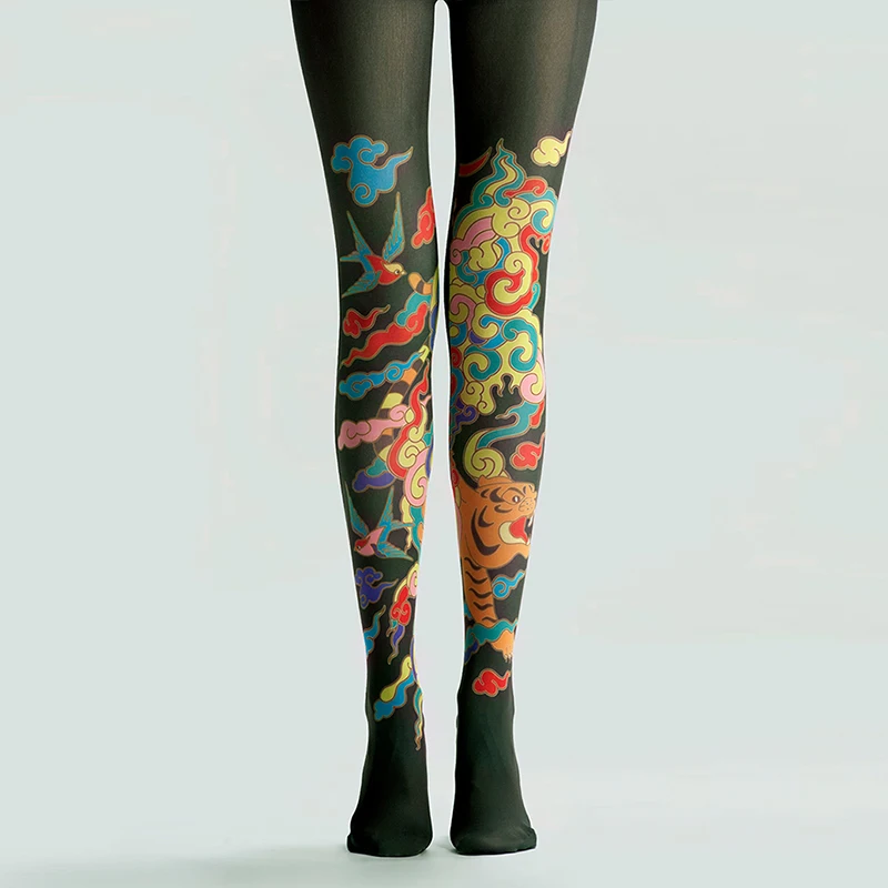 

VP Unique stockings Chinese style tiger cloud pattern Tights High-quality Silk stockings 1 order=1pc