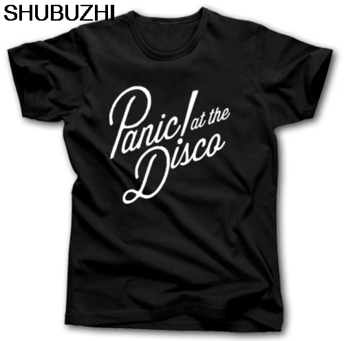 Паника! AT THE DISCO футболка для мужчин музыка хлопок футболка европейский размер Летние черные футболки мужские топы
