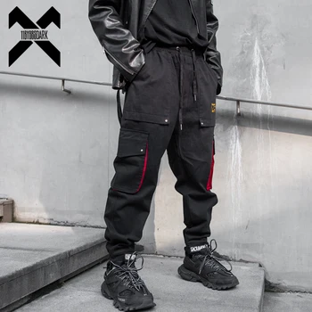 

11 BYBB'S DARK Fashion Black Cargo Pant Men Hip Hop Streetwear Trousers Mens Joggers Pants Casual Tactics Jogger Pocket XN21