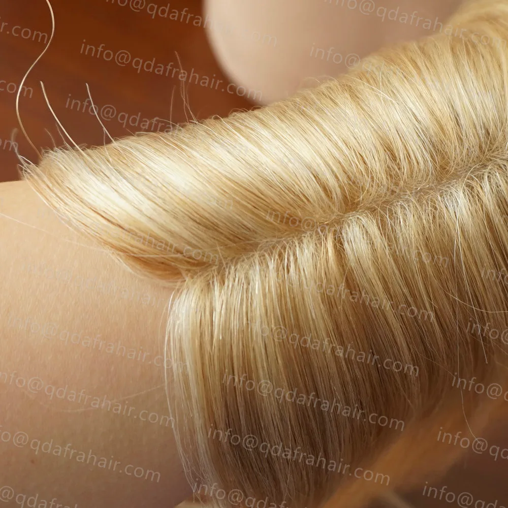 Hstonir человеческие чистые волосы кусок тонкая кожа один кусок волос парик для женщин наращивание волос Топпер Европейский remy волос TP35