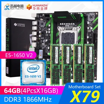 

HUANANZHI X79 Motherboard Set X79-ZD3 REV2.0 M.2 MATX With Intel Xeon E5-1650 V2 3.5GHz CPU 4*16GB (64GB) DDR3 1866MHz RECC RAM