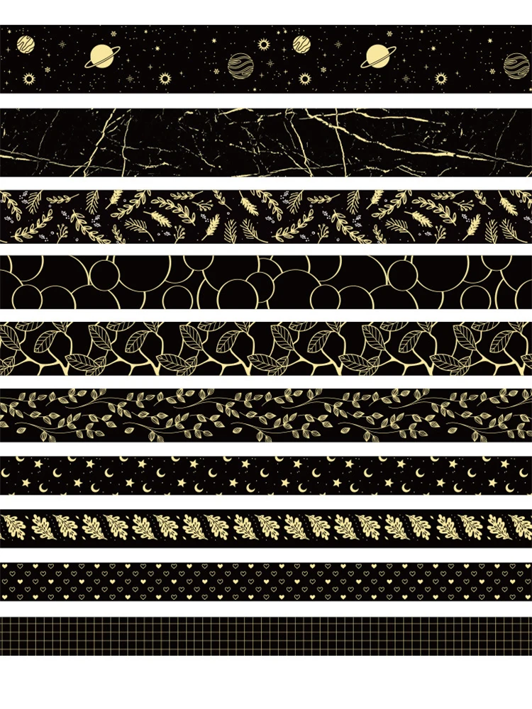 3m washi tape set 10Pcs washitape stickers adesiva decorativa cute grid washitapes Bronzing masking tape scrapbooking washi 5