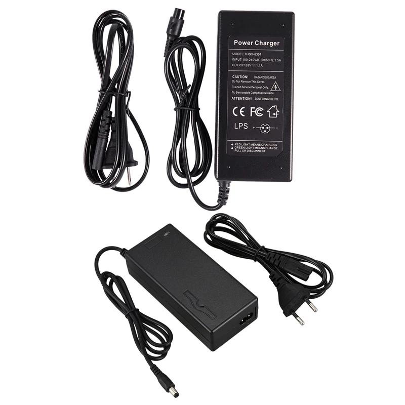 Power Adapter Charger Output 63V 1.1A for Xiaomi Ninebot 9 Electric Balance Scooter