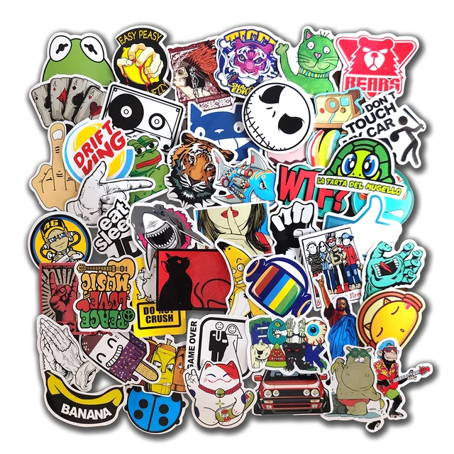 10/50pcs Funny Random Stickers for Laptop Cases Car Styling Motorcycle Bike Kids Mixed Graffiti Vinyl Sticker Bomb JDM Decals 1