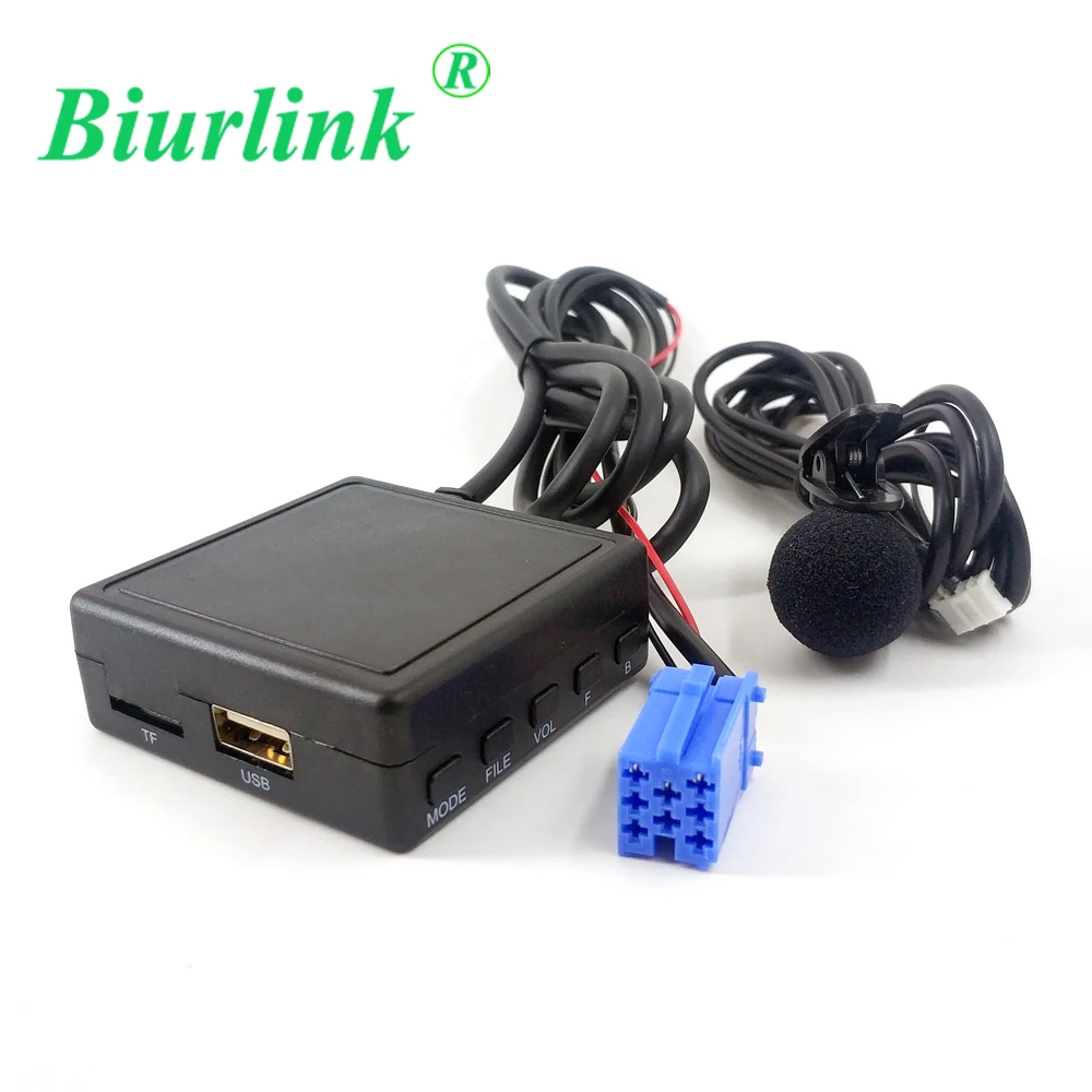 Микрофон Biurlink для Blaupunkt 8Pin AUX порт USB аудио Bluetooth свободные руки Volkswagen Audi Becker|Кабели