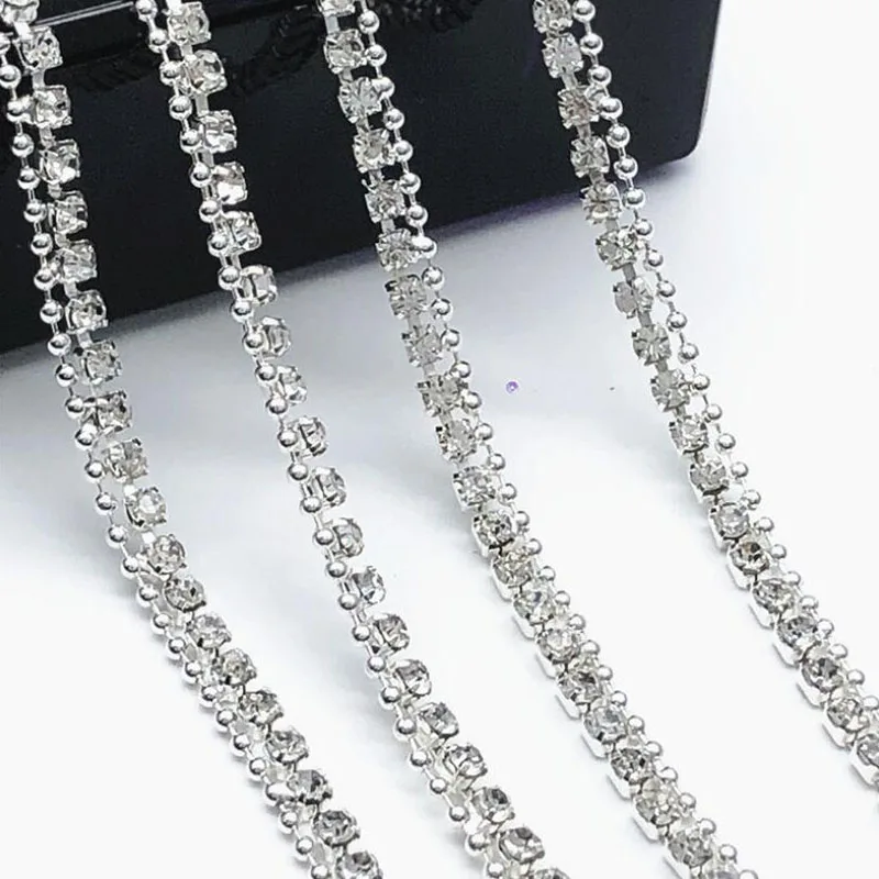 10 метров с украшением в виде кристаллов Стразы отделкой цепочкой бусы обрезки