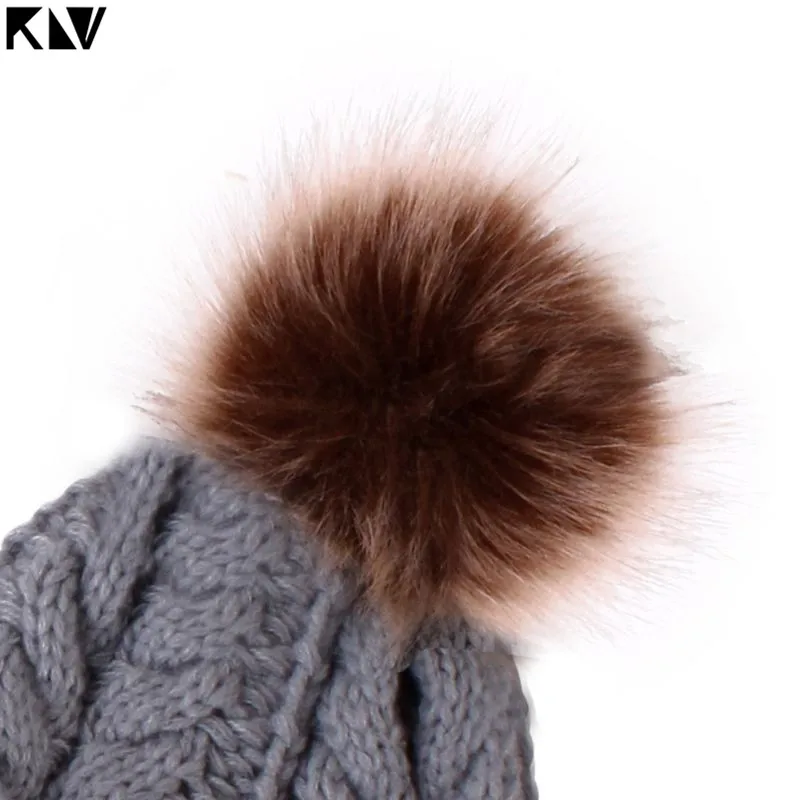 KLV/комплект из 2 предметов; шапка для мамы и ребенка; одинаковая шапка для семьи; зимняя теплая вязаная шерстяная шапочка; Лыжная шапка