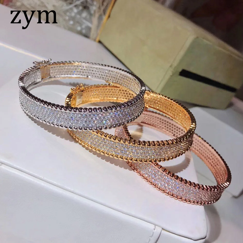 Бренд zymHot, S925, посеребренный браслет, высокое качество, 5А, циркон, браслет, минималистичный дизайн, модный, для выпускного вечера, женский роскошный браслет
