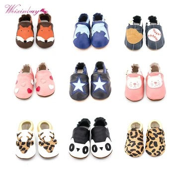 

10 Styles Skid-Proof Baby Shoes Soft Genuine Leather Baby Boys Girls Infant toddler Moccasins Shoes Slippers First Walkers