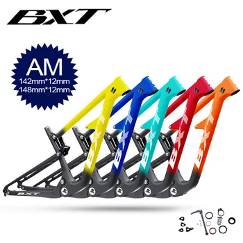

T800 Carbon fiber 29er full suspension mountain bike frame downhill AM bicycle frame 160mm disc brake seatpost 31.6mm MTB frame