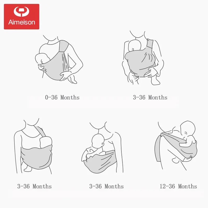Adjustable Breathable Kids Carrier Sling Portable Breastfeed Feeding Carrying Belt Baby Carrier Wrap Ring Sling Newborn ABJ001