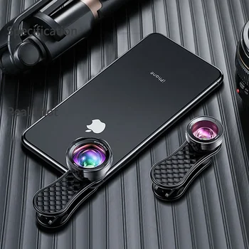 

ROCK HD Phone Camera Lens Kit 3 in 1 Wide Angle Macro Fisheye Lens Mobile Phone Lenses with Clip for iPhone Samsung Cellphones