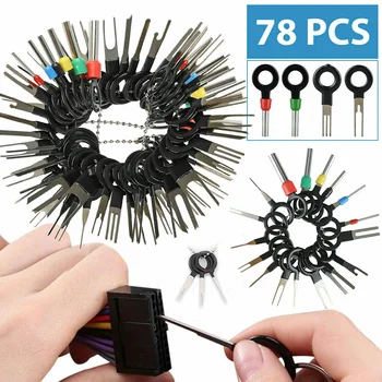 

78x Wire Terminal Removal Tools Plug Wiring Connector Pin Extractor Stainless Steel 301 Accessoires Parts