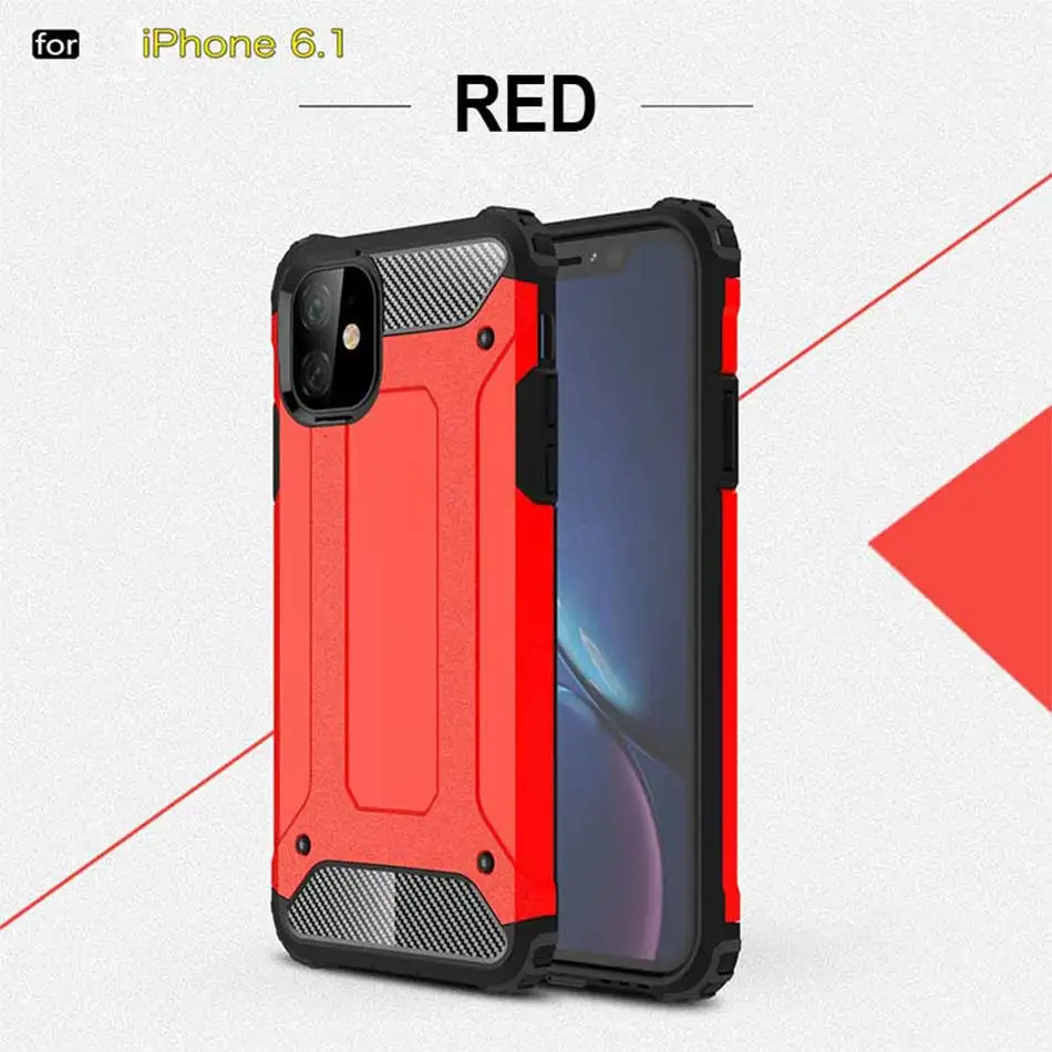 Роскошный противоударный задний Чехол Amor для IPhone 11 Pro Max XS X XR 10 6 6s 7 8 Plus, силиконовый чехол-бампер для IPhone 11 шт., чехол - Цвет: Red