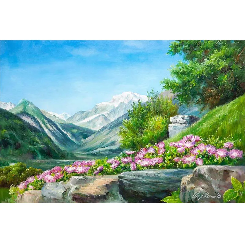 RA3178 40x50 см изображения пронумерованы природа пейзаж масляная живопись на холсте Ручная роспись Гора Фуджи для украшения стен - Цвет: RA3178