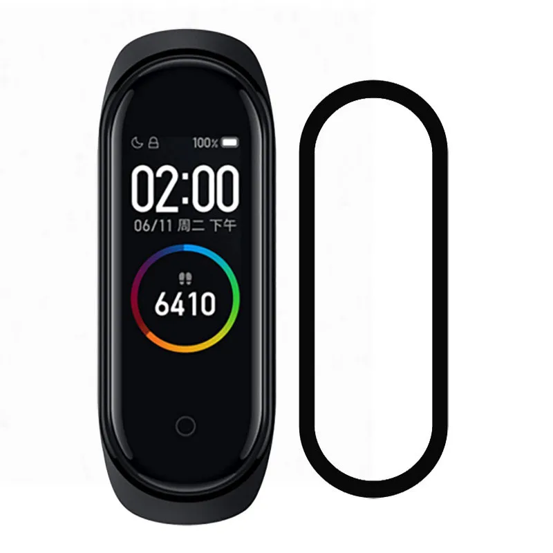 6D мягкое закаленное стекло для Xiaomi Mi Band 4, защитная пленка для экрана Xiaom 4, браслет miband 4, защитное стекло