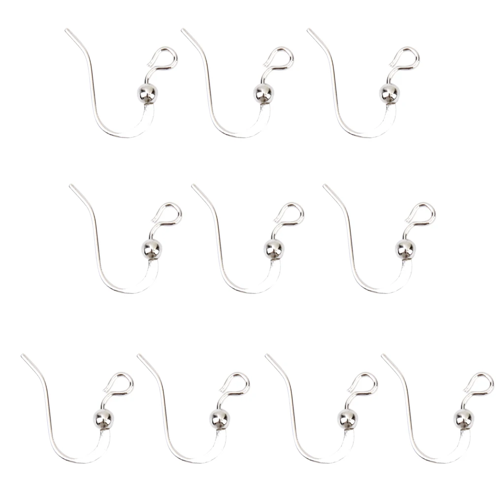 10 Pair silver color Plated Earring Hooks Findings  Accessories for DIY Jewelry Making Fashion Jewelry Findings Components