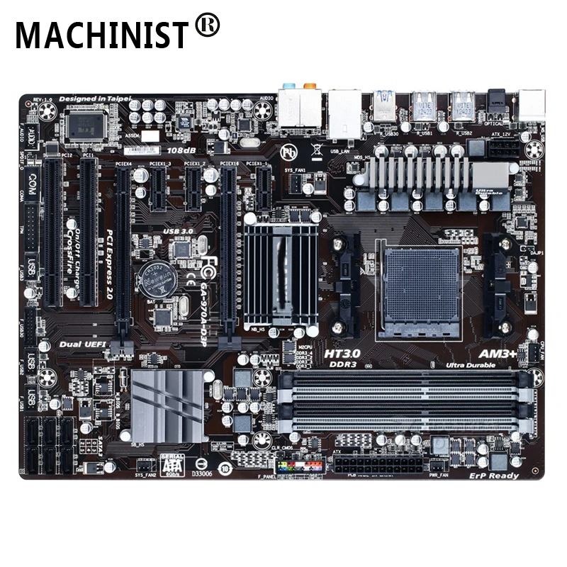 

For Gigabyte GA-970A-D3P Desktop motherboard MB AMD 970 Socket AM3+/AM3 ATX DDR3 32GB SATA3.0 USB3.0 100% fully Tested