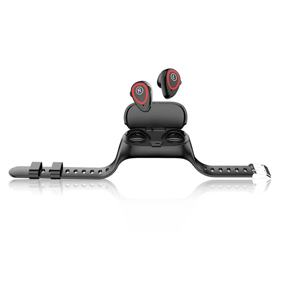 Wireless Bluetooth Earphone With Heart Rate Monitor Stereo Earbud Headset Long Time Standby Sport Watch Wristband Men