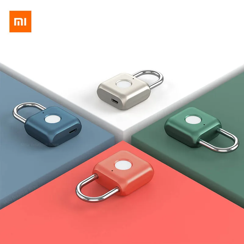 Новый смарт замок Xiaomi со сканером отпечатков пальцев USB Перезаряжаемый дверной