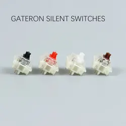 Topos transparentes claros vermelhos pretos do interruptor silencioso 5pin para o teclado mechaniacl compatível com o interruptor mx