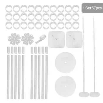 

57pcs 1.5M Balloon Column Kit PVC Poles Base PVC Rod Connectors Round Bases Stand For Wedding Birthday Holiday Anniversary