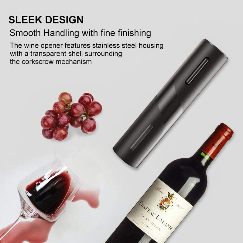 Electric Wine Opener 6-in-1 Sparkling Openers with Base Automatic Corkscrew Suit for Home Use Jar Opener Kitchen Accessories